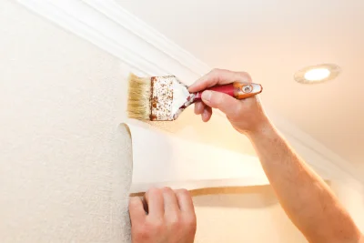 Pose de papier peint à Lugasson — revêtements muraux et toiles de verre